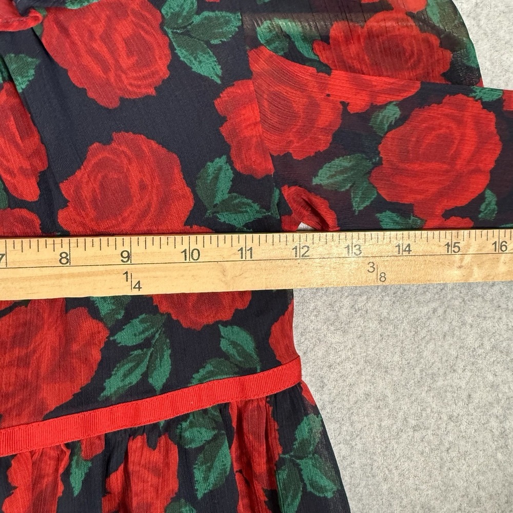 Janie and Jack Girls The Holiday Frills Dress Dark Marine Rose Size 6 - Picture 5 of 8